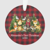 Baby eerste kerstvietenroodbaars ornament (voorkant)