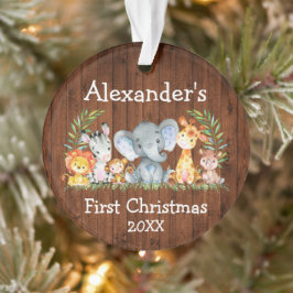 Baby eerste kerstvioolronde ornament