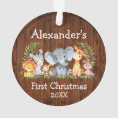 Baby eerste kerstvioolronde ornament (achterkant)