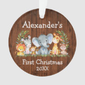 Baby eerste kerstvioolronde ornament (voorkant)