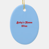 Baby eerste kerstWereldbol Keramisch Ornament (Achterkant)