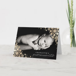 Baby Eerste kerstwinter Snowflakes Foto Birth Feestdagen Kaart