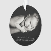Baby Eerste kerstwinter Snowflakes Foto Birth Ornament (voorkant)