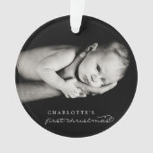 Baby Eerste kerstwinter Snowflakes Foto Birth Ornament (voorkant)