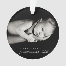 Baby Eerste kerstwinter Snowflakes Foto Birth Ornament