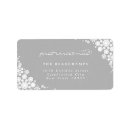 Baby Eerste kerstwintersopflakkeringen Adres Etiket