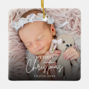 Baby Eerste Mijn Eerste Kerst Foto Modern Eenvoudi Keramisch Ornament