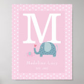 Baby Eerste Monogram Naast Poster (Voorkant)