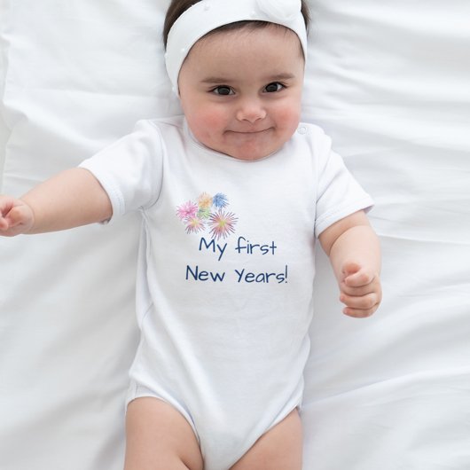 Baby eerste oudejaarsavond vuurwerk romper