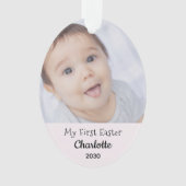 Baby eerste paasmeisje Fotonaam jaar Personaliz Ornament (voorkant)