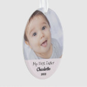 Baby eerste paasmeisje Fotonaam jaar Personaliz Ornament (voorkant)