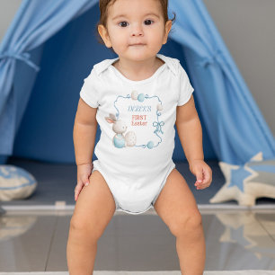 BABY Eerste Pasen Blauw Romper