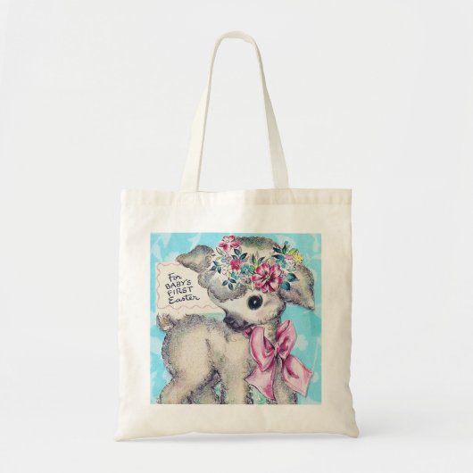baby eerste Pasen lammeren retro  Tote Bag (Voorkant)