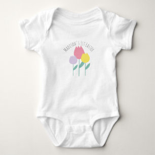 Baby Eerste Pasen Lente Tulpen Baby Bodysuit