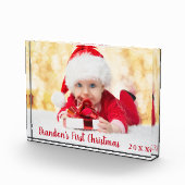 Baby eerste rode kerstscript fotoblokken (Rechts)