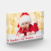 Baby eerste rode kerstscript fotoblokken (Links)