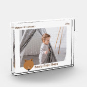 Baby eerste stappen Beer kerst Fotoblokken (Links)