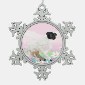 Baby eerste stappen tin sneeuwvlok ornament (Voorkant)