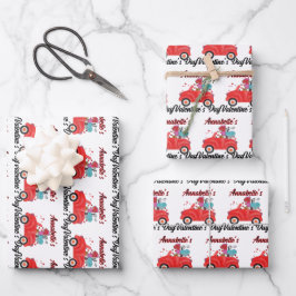 Baby Eerste Valentijnsdag Eerste verjaardag Inpakpapier Vel