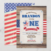 baby eerste verjaardag op 4 juli Onafhankelijkheid Kaart (Voorkant / Achterkant)