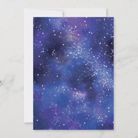 Baby Eerste verjaardagsfeestje Space Planet Uitnod Save The Date (Achterkant)