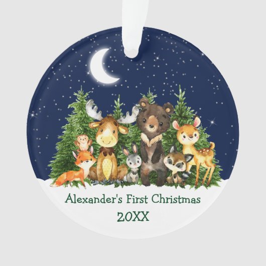 Baby eerste Waterverf met kerstmis Ornament (voorkant)