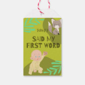 Baby eerste woorden cadeaulabel (Achterkant)