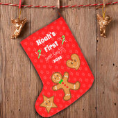 Baby eerste zoete XmaS-ontbijtkoek 2 zijden Grote Kerstsok