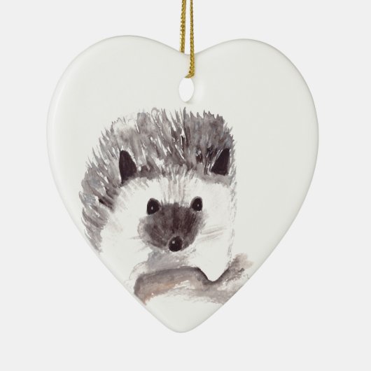 baby egel  bosbos rustige baby keramisch ornament (Rechts)