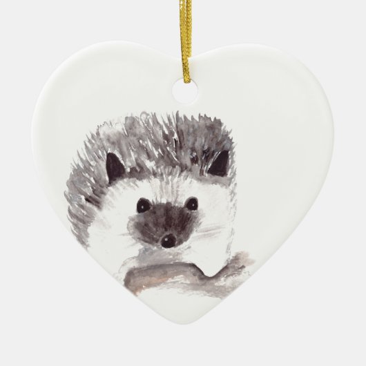 baby egel  bosbos rustige baby keramisch ornament (Voorkant)