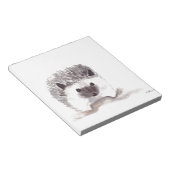baby egel dierlijk zwart schattig bos notitieblok (Schuin)