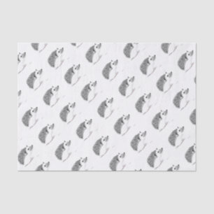 Baby egel dierlijke Waterverf Zwarte Patroon Kinde Tissuepapier