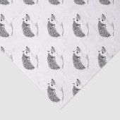 Baby egel dierlijke Waterverf Zwarte Patroon Kinde Tissuepapier (Detail)