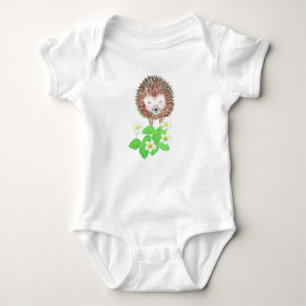 Baby Egel en wilde aardbeienbloemen Romper