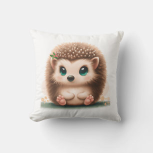 Baby egel gooit kussen