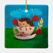 Baby Egel Keramisch Ornament (Achterkant)