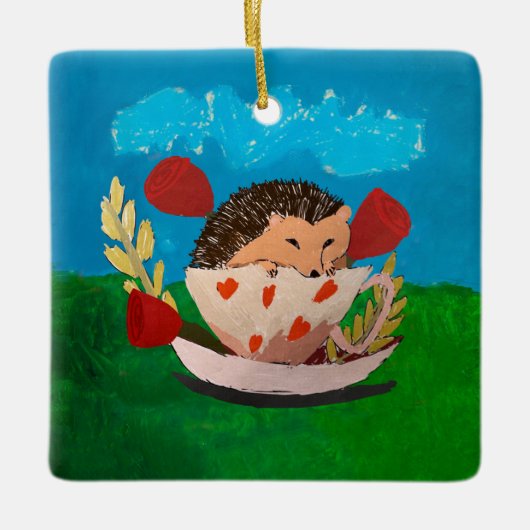 Baby Egel Keramisch Ornament (Voorkant)
