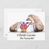 baby egel met griezelige crawly cupcake briefkaart (Voorkant / Achterkant)