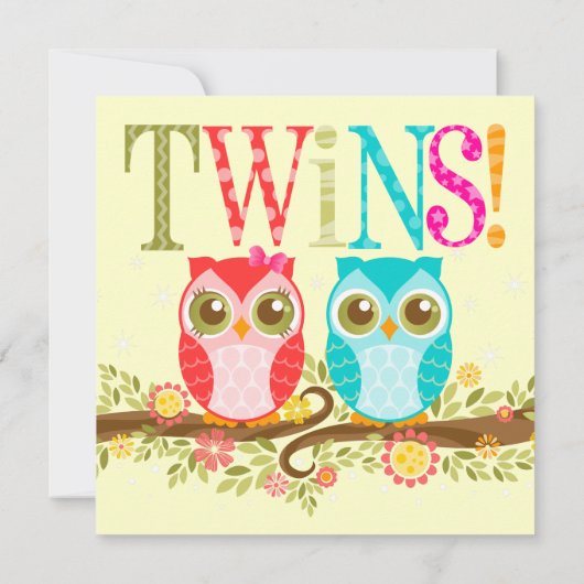 Baby Eigenaren - Dierenjongen en Twinden-douches Kaart (Achterkant)