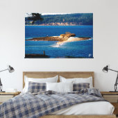 Baby-eiland op Whidbey-eiland #1 Canvas Afdruk (Insitu (Slaapkamer))