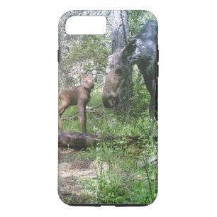Baby eland en moeder eland 	iPhone 8/7 plus hoesje