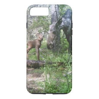 Baby eland en moeder eland 	iPhone 8/7 plus hoesje
