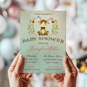 Baby Eland Shower Uitnodiging