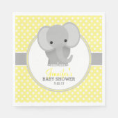 Baby Elefant (geel) Baby shower Servetten (Voorkant)
