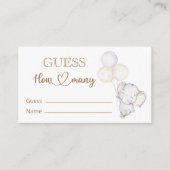 Baby Elegant Baby shower raad hoeveel Informatiekaartje (Voorkant)