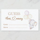 Baby Elegant Baby shower raad hoeveel Informatiekaartje