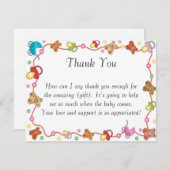 Baby Elements Baby shower bedankkaart Kaart (Voorkant / Achterkant)