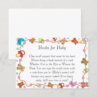 Baby Elements Baby shower Books for Baby Card Kaart