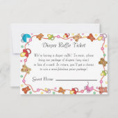 Baby Elements Baby shower Diaper Raffle Card Kaart (Voorkant)