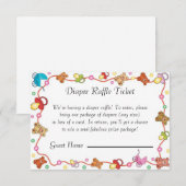 Baby Elements Baby shower Diaper Raffle Card Kaart (Voorkant / Achterkant)